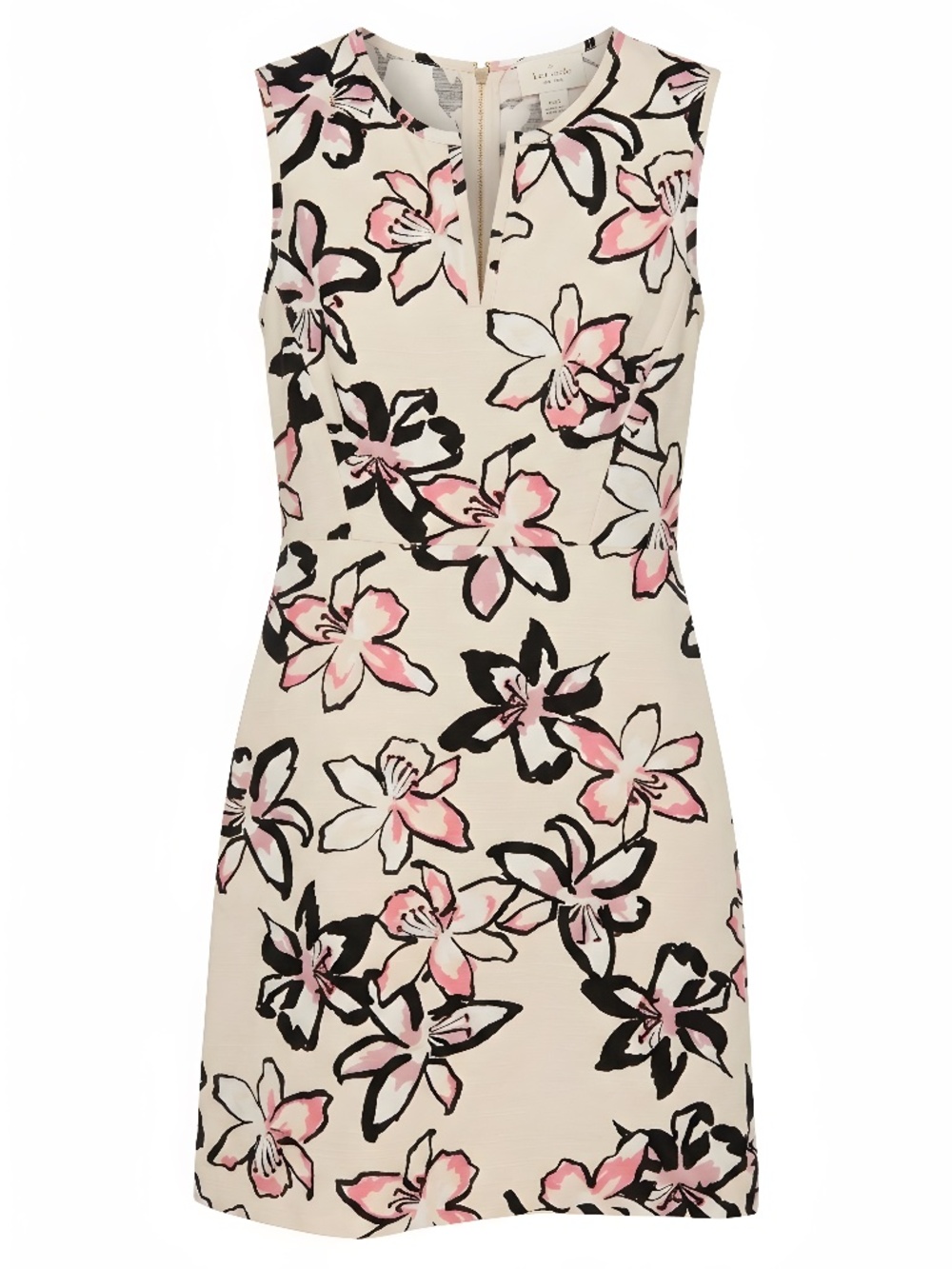 kate spade Floral Midi Dress with Pink and Black Accents